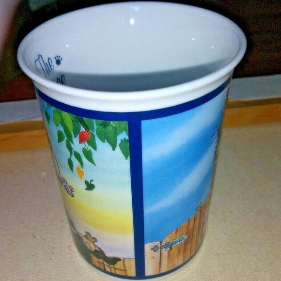 Comical Cats Mug Cup Danbury Mint 'On the Fence" - Picture 4 of 6